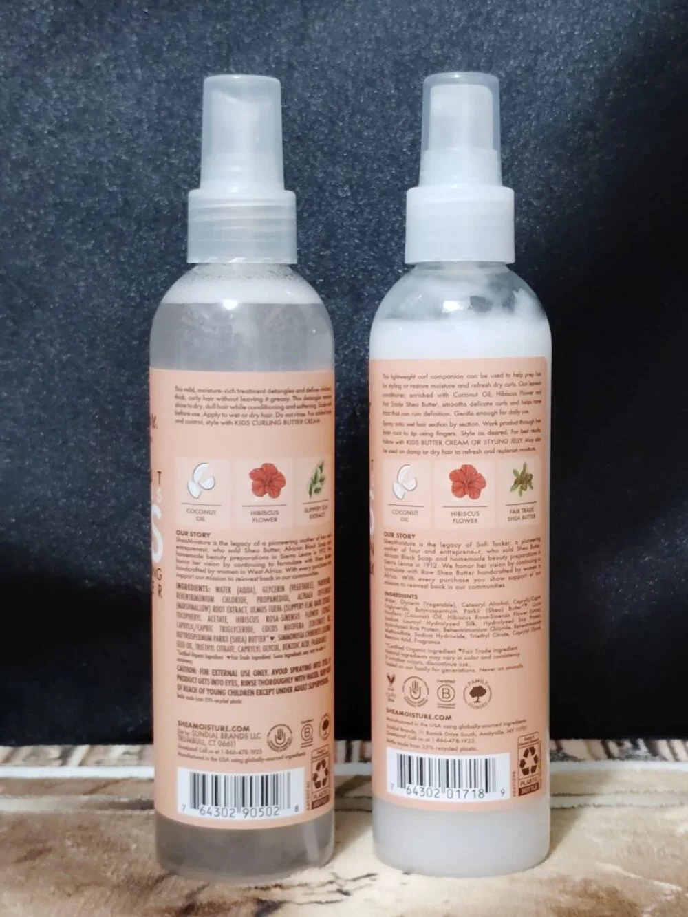 Shea Moisture Kids Coconut & Hibiscus Leave-In Conditioner Spray Set